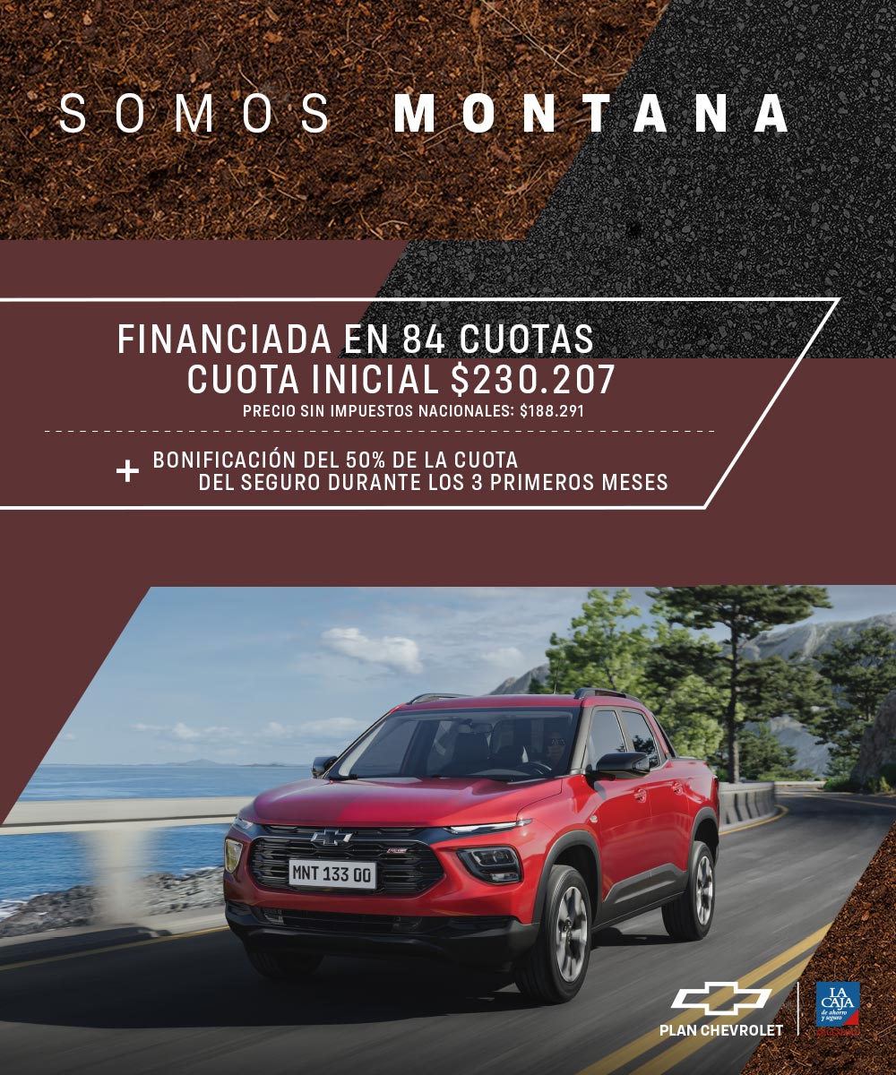 Accedé a tu Chevrolet Montana financiada en 84 cuotas