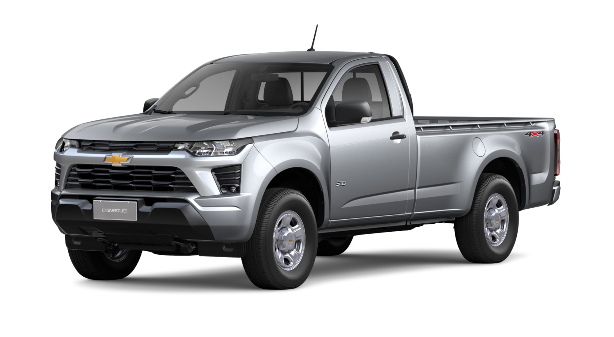 Vista de la Chevrolet S10 Cabine Simples en color plata sharkskin