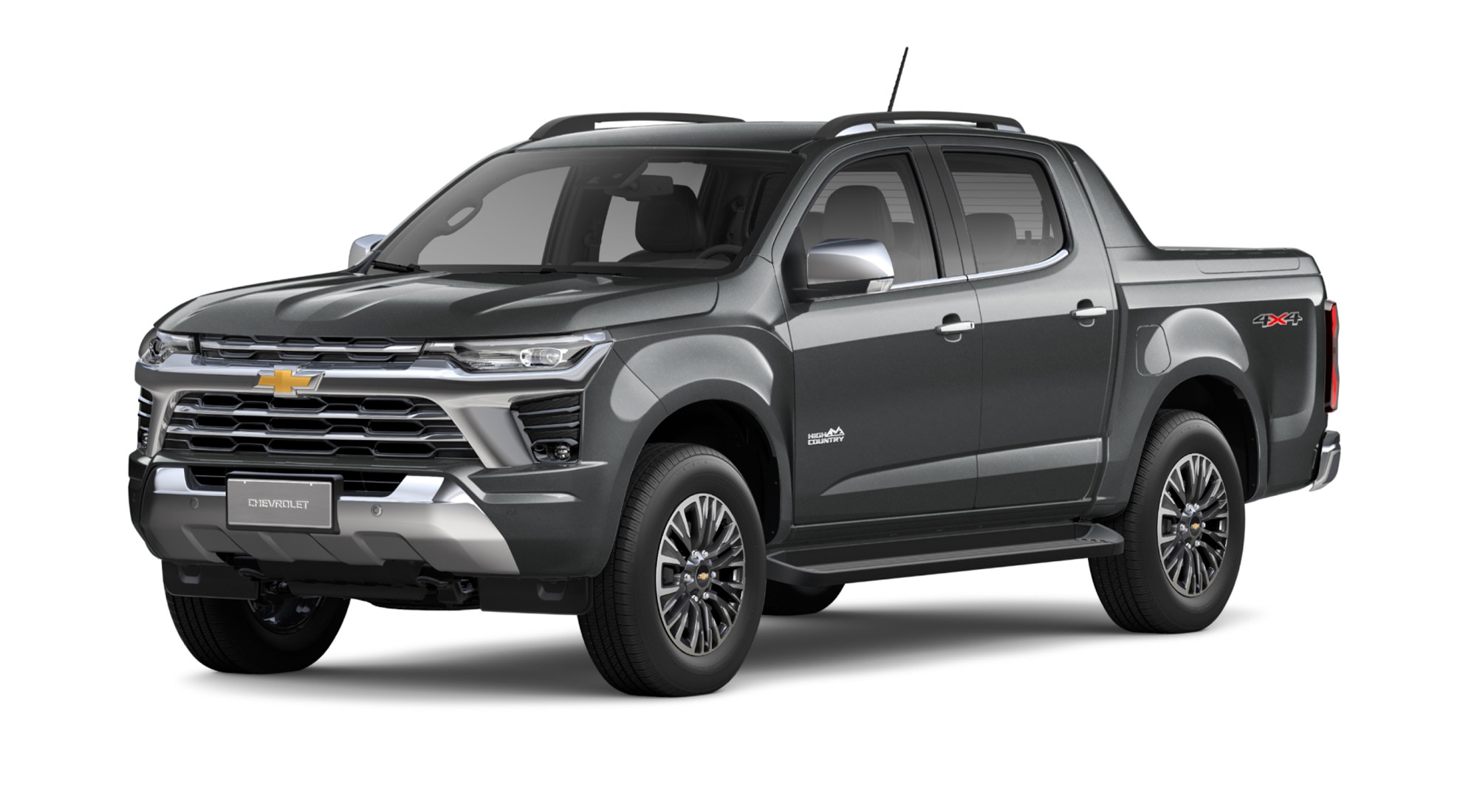 Vista de la Chevrolet S10 High Country en color gris ambar