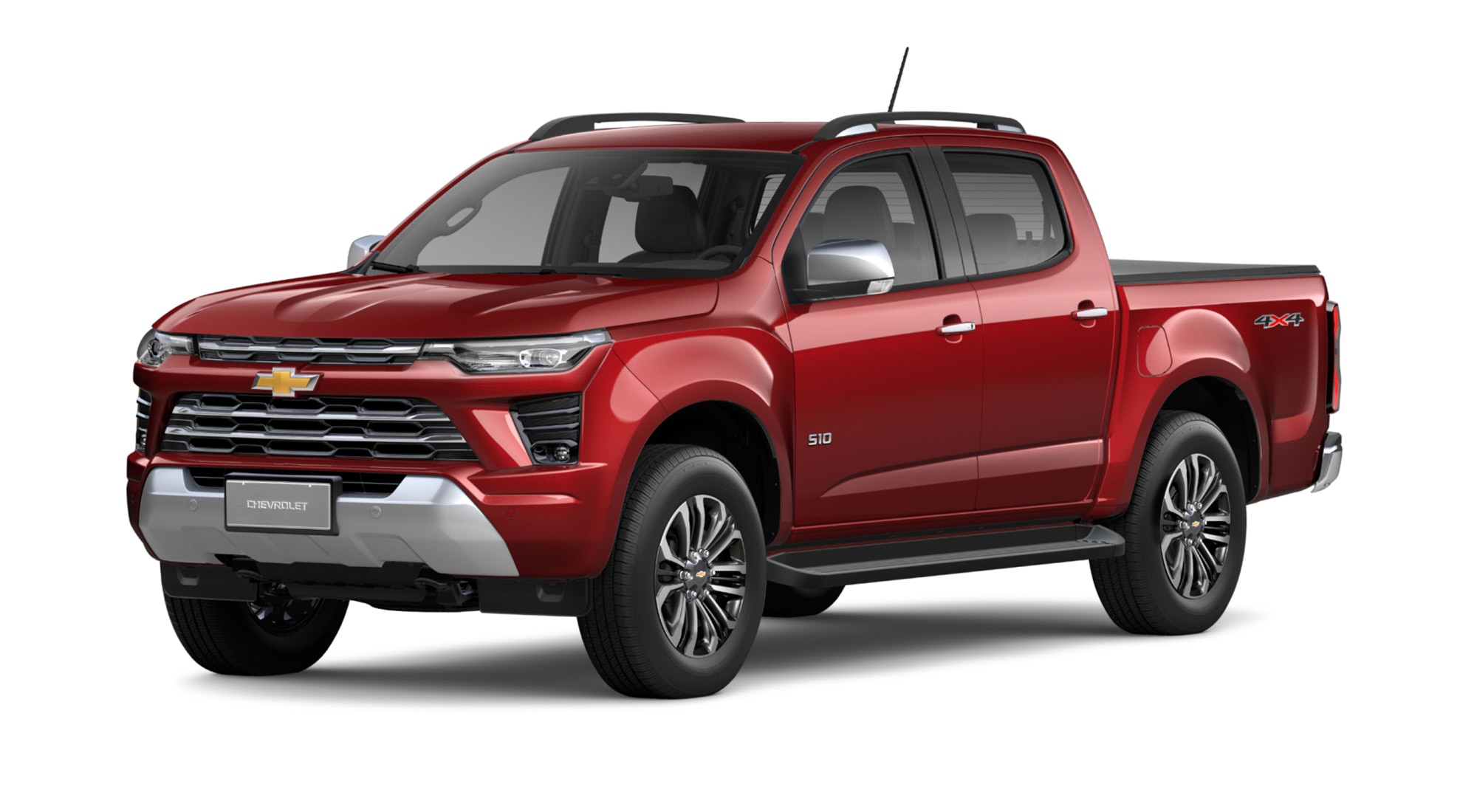 Vista de la Chevrolet S10 LTZ en color rojo jinx