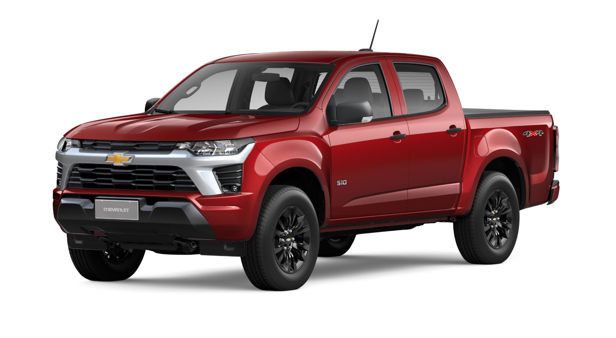 Vista de la Chevrolet S10 WT en color rojo jinx