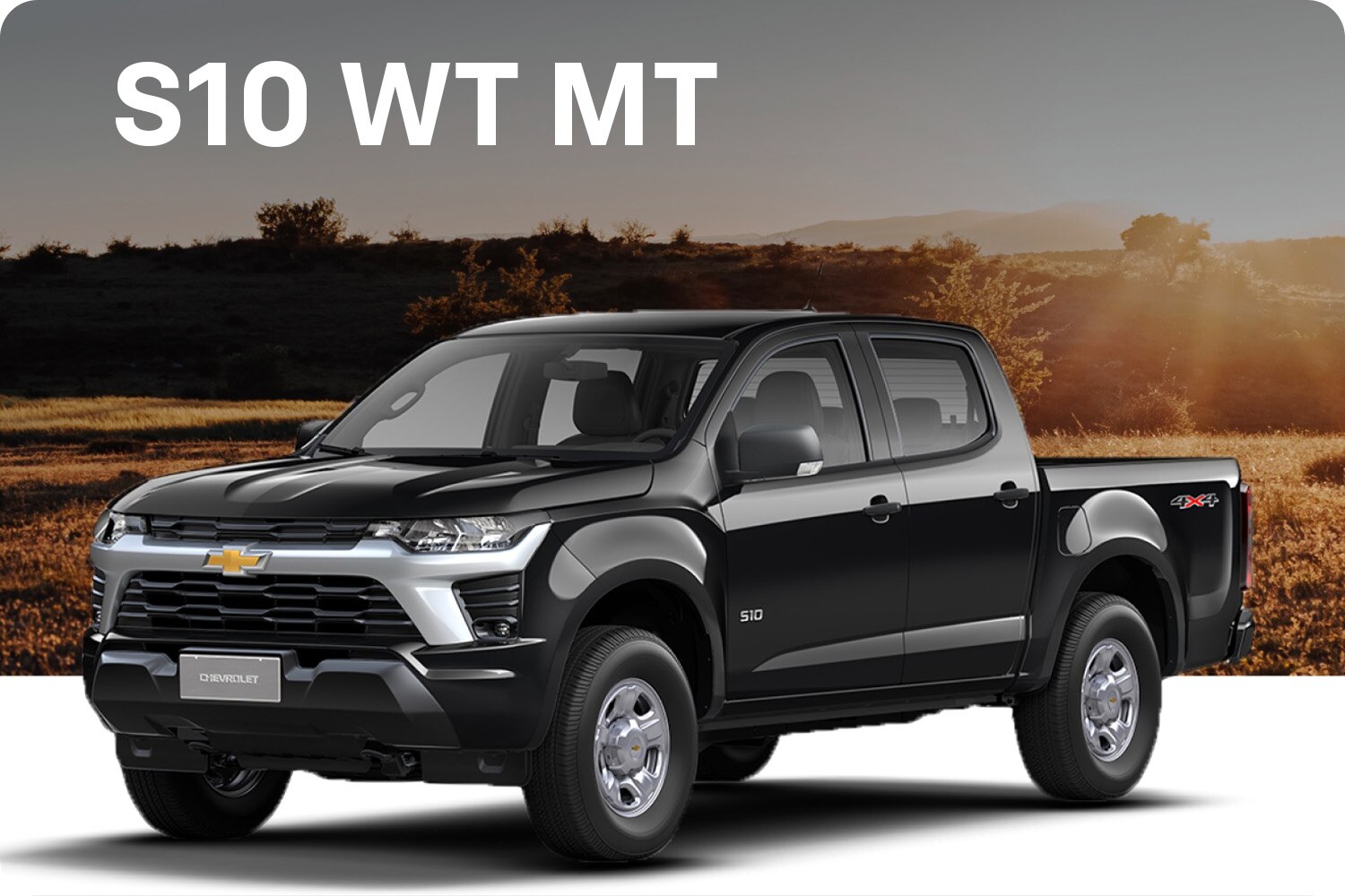 Chevrolet S10 WT MT color gris oscuro diseñada para el trabajo, destacando su robustez, capacidad de carga y desempeño en tareas exigentes.